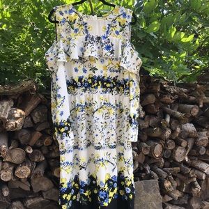 ASOS Cold-Shoulder Floral Dress